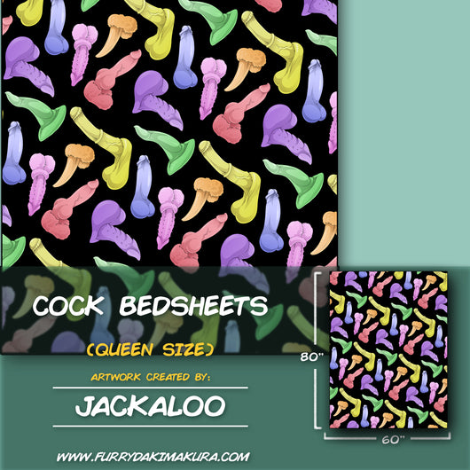 COCKS Bedsheet by Jackaloo